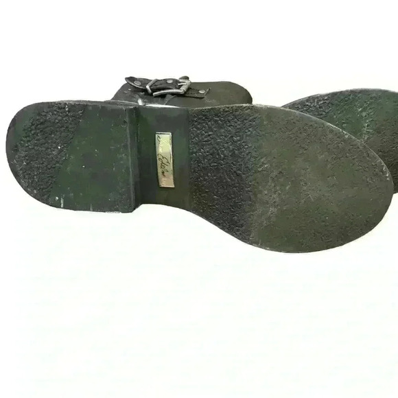 SAM EDELMAN Bevin Moto Black Faux Leather Boho Biker Boot Size 8 - Picture 7 of 9